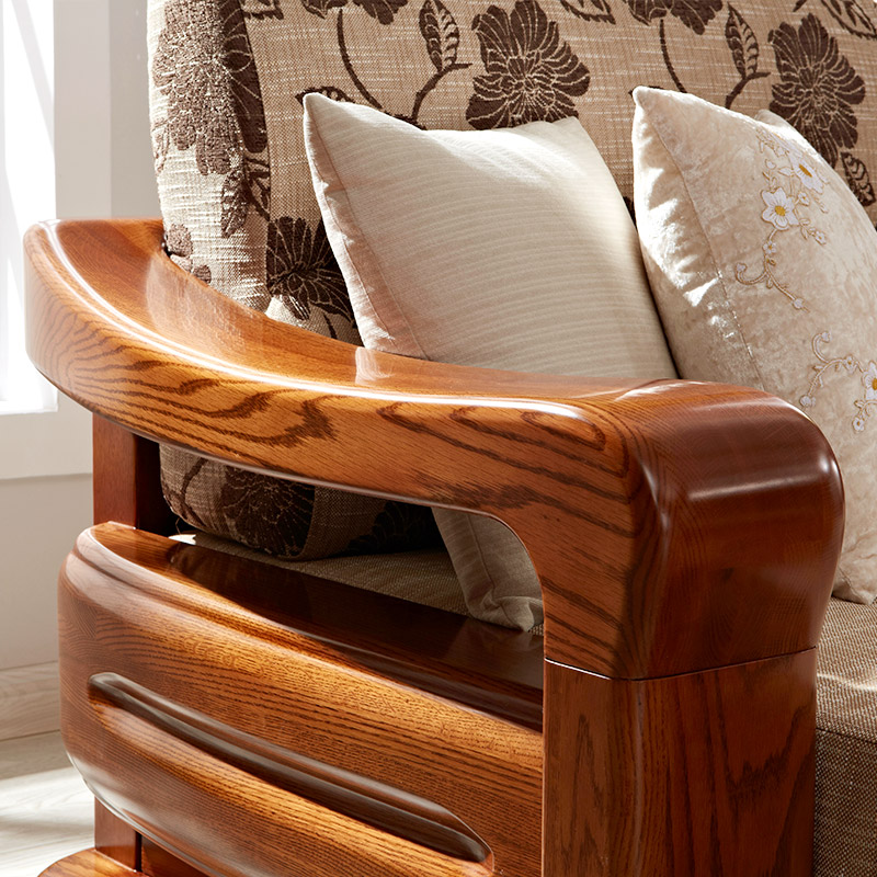 光明家具抗弯曲红橡木沙发组合