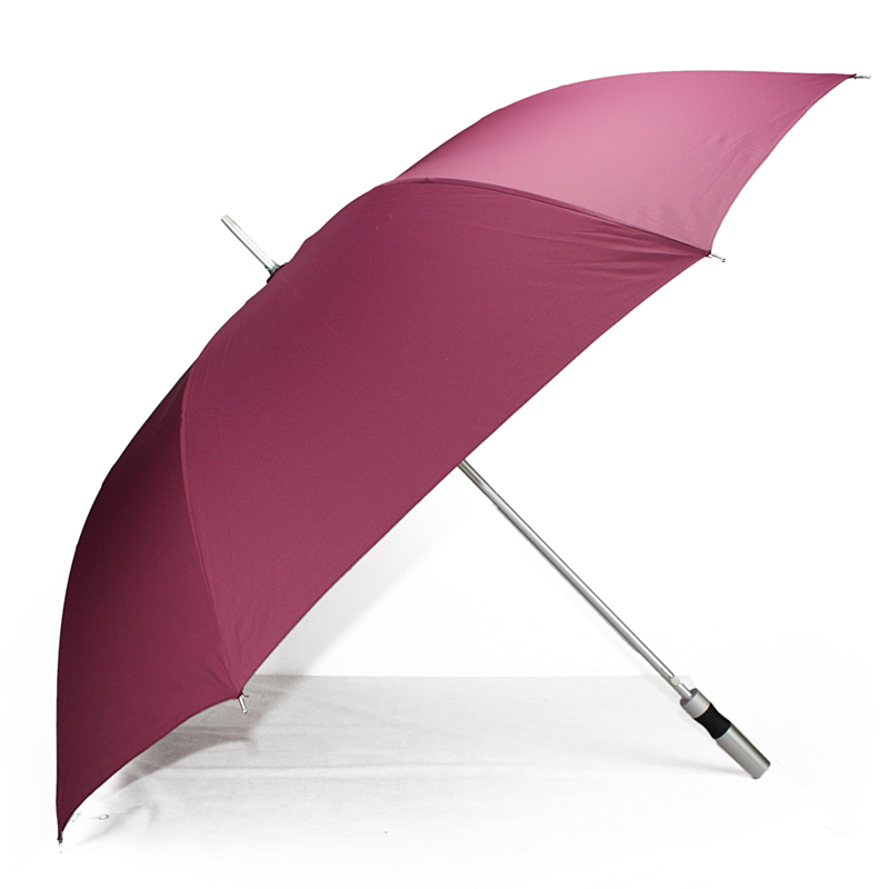 天堂伞新款雨伞纯色高密碰击布高尔夫铝骨直杆伞加大商务男士女士伞可印字 红色