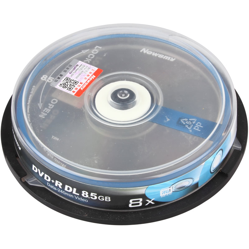 纽曼（Newsmy）DVD+R DL 8速8.5G 单面双层系列 空白光盘 空白光盘/光碟/刻录盘 桶装10片