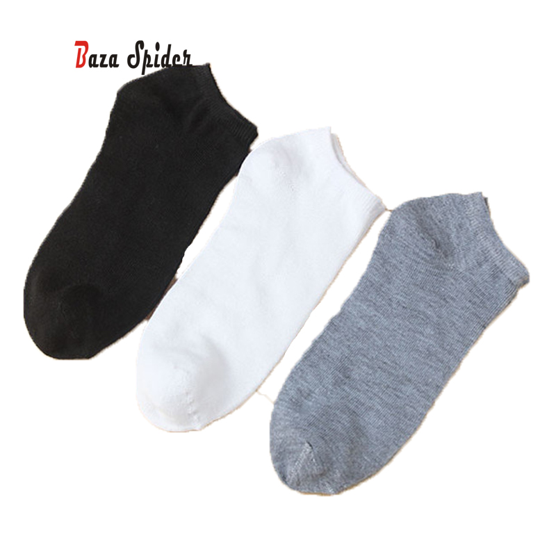 八爪蜘蛛 男士袜子男夏季隐形浅口纯色船袜 黑色袜子