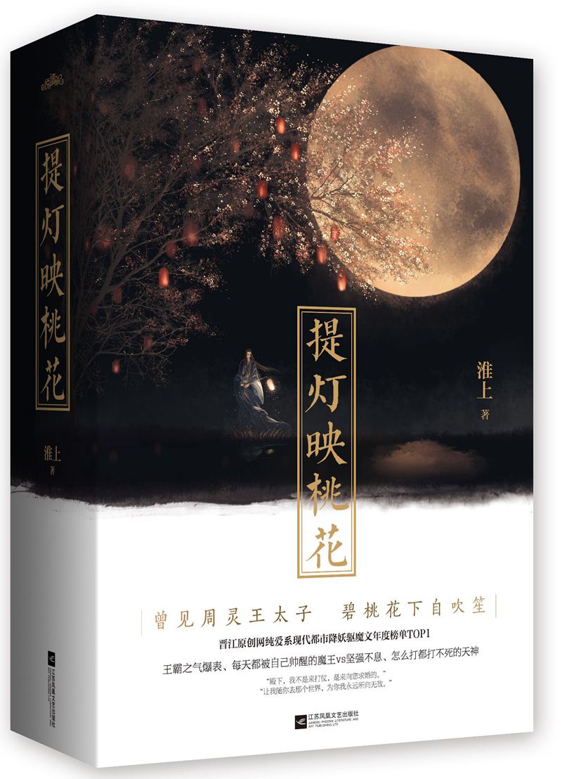 提灯映桃花上下