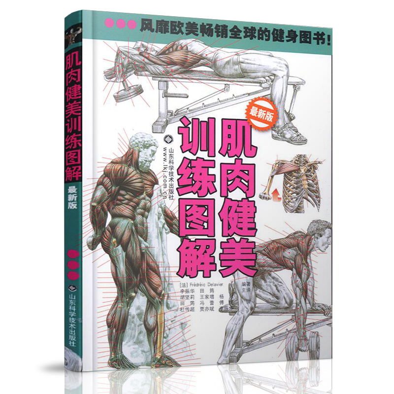 肌肉健美训练图解新版德拉威尔 男性身材肌肉训练型男健美图详解 减肥塑身书籍书 肌肉塑造