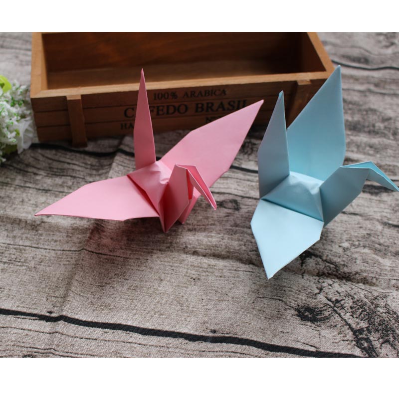 爱惊喜手工叠好的千纸鹤成品彩色折纸成品 婚礼布置道具生日聚会装饰