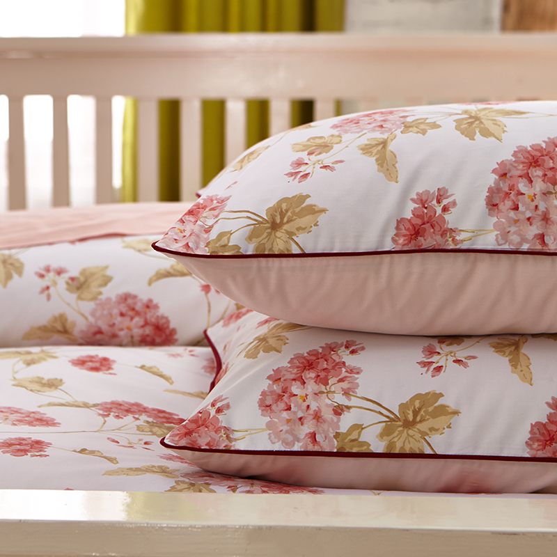 柳庭 家纺 全棉60支贡缎枕套 纯棉枕头套一对装 宫廷 48x74cm