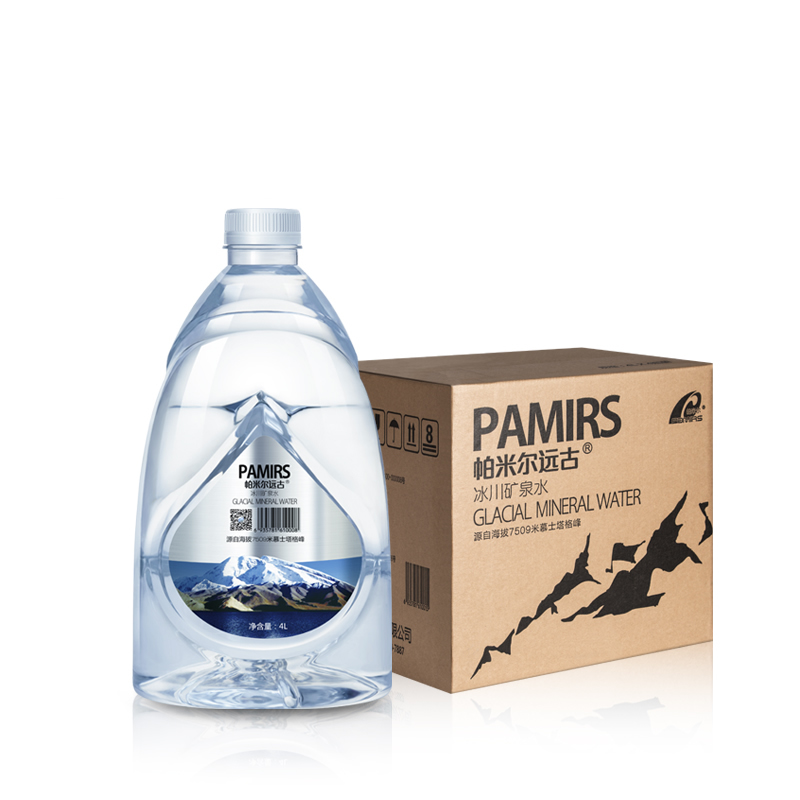 帕米尔远古 冰川矿泉水4L*4瓶整箱装 [规格：4L*4桶]