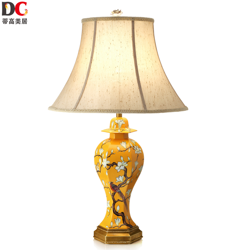蒂高美居(deco) 欧式陶瓷台灯卧室床头灯具创意奢华客厅书房装饰摆设