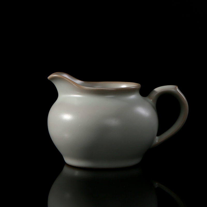 冠杰台湾冠杰汝窑茶具公道杯汝瓷茶海 陶瓷功夫茶壶茶道配件  分茶器