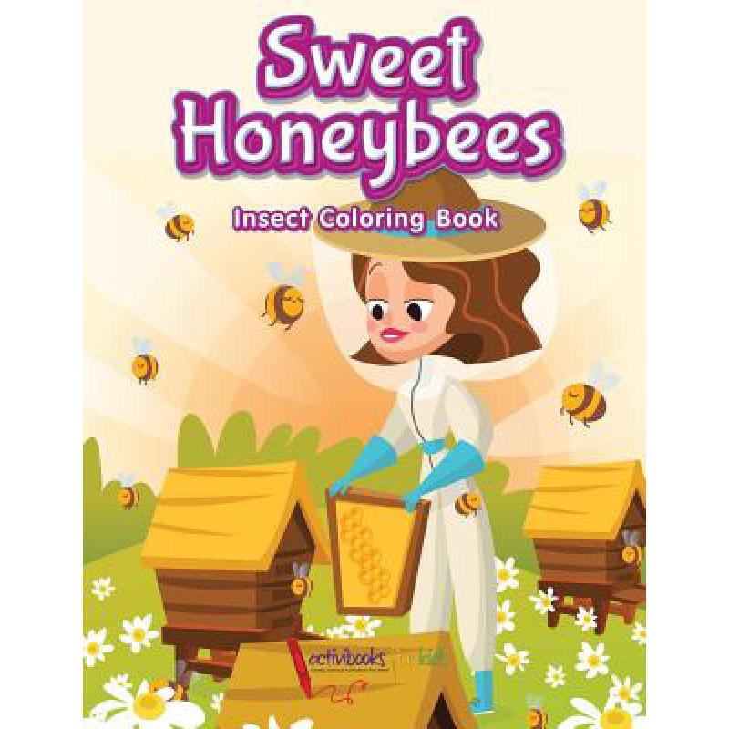 sweethoney,cutehoney去狗头画面 预订 sweet honeybees insect coloring book