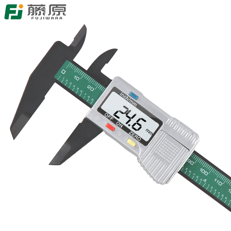 藤原电子数显游标卡尺 高精度不锈钢液晶数字卡尺0-150mm防水卡尺