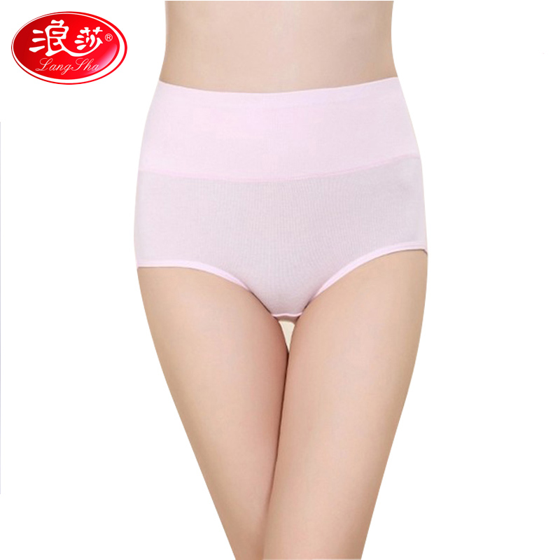 放弃其他品牌,浪莎女士高腰内裤女纯棉内裤全棉收腹短裤女款抢购价格趋势
