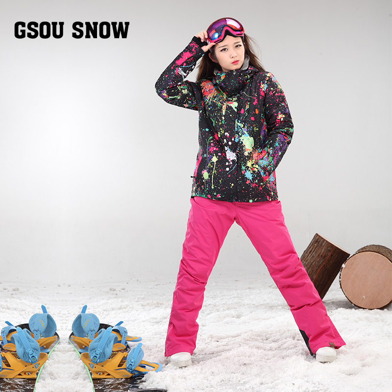GsouSNOW 分体防水 滑雪服套装商品图片-6
