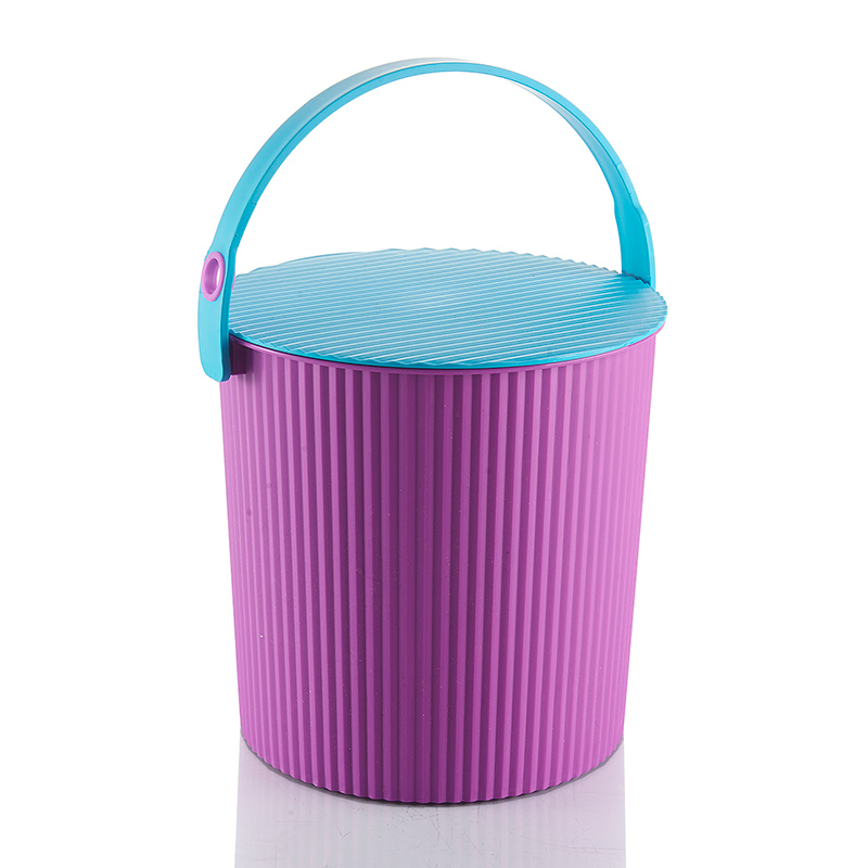 加厚可坐人玩具收纳桶多功能钓鱼桶 水桶 幼儿园收纳桶 圆形紫色 大号10L