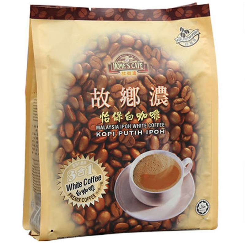 故乡浓 homescafe 马来西亚进口怡保原味白咖啡 600g 15条 速溶咖啡