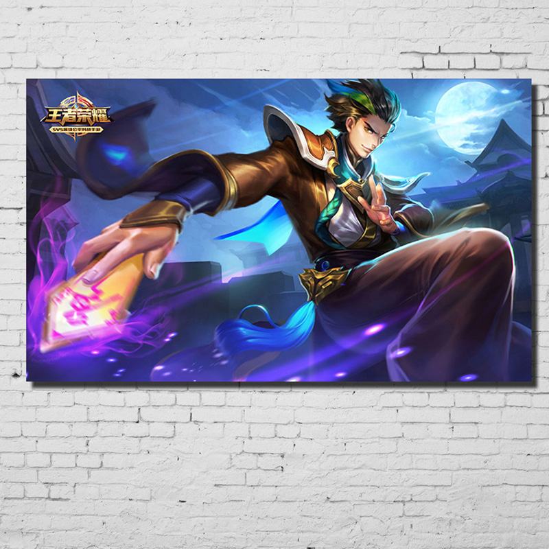 居梦坞 妲己狄仁杰典韦貂蝉高渐离关羽 王者英雄海报 皮肤角色网吧