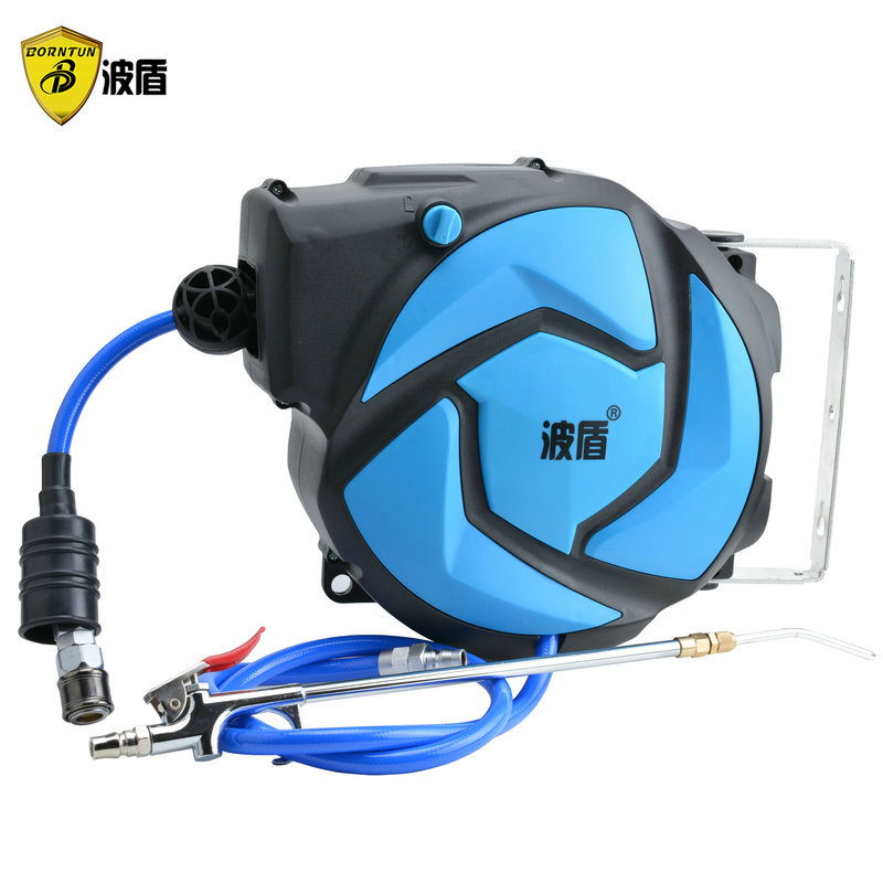波盾（borntun）波盾自動(dòng)伸縮氣鼓水鼓汽修自動(dòng)伸縮回收器懸掛式氣鼓卷管器 氣鼓6點(diǎn)5mm*10mm141米配伸