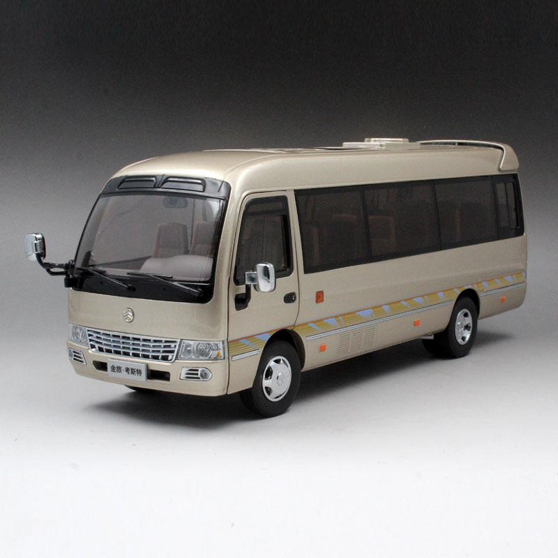 1:24 原厂 金旅考斯特 金旅客车 面包中巴车 金旅小巴士 合金汽车模型