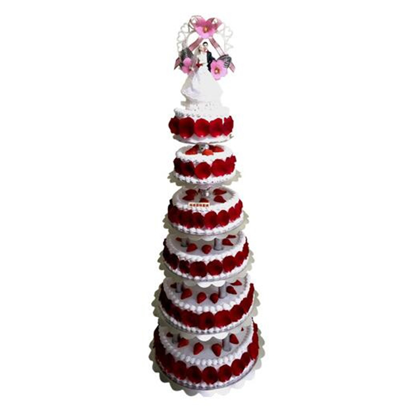芙瑞多 多层庆典开业婚庆生日蛋糕预定北京广州全国同城配送 6层玫瑰花蛋糕 24寸