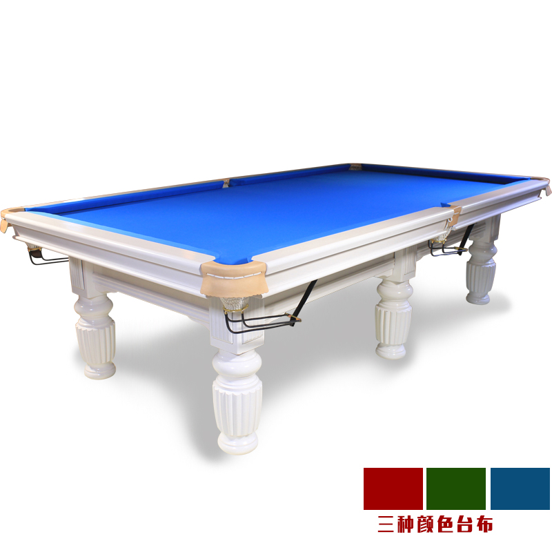 健伦（JEEANLEAN） 台球桌 标准成人家用桌球台美式黑八落袋台球案二合一乒乓球 9尺 花腿高配款