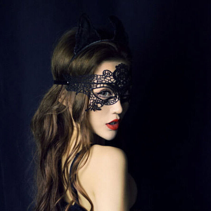 品贤 情趣内衣 眼罩 性感蕾丝镂空黑色眼罩女王面具 情趣内衣配饰