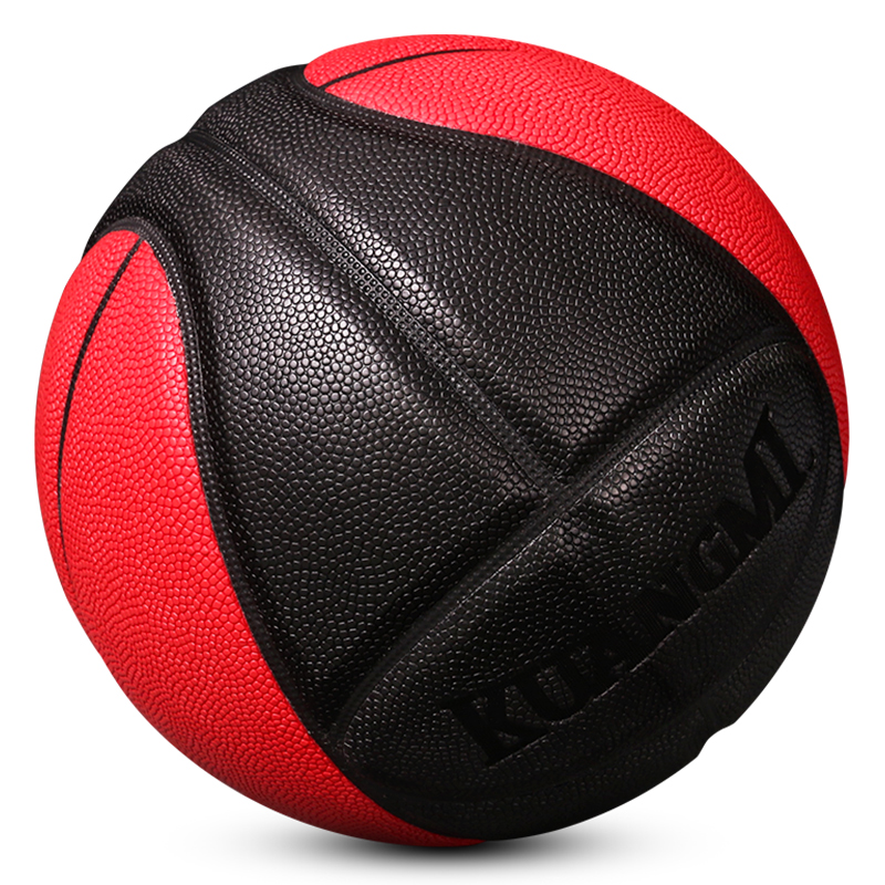 狂迷脸谱篮球标准7号球pu耐磨室内个性酷炫室外比赛用球 脸谱-黑红