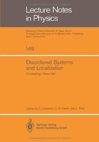【预订】disordered systems and localization