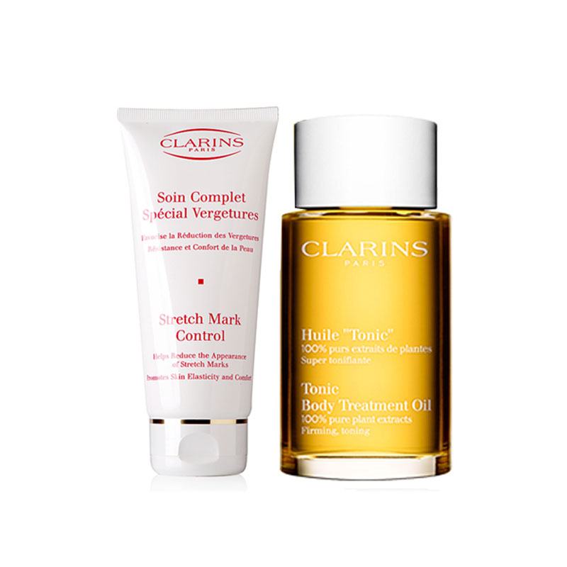 娇韵诗(clarins) 调和身体护理油100m 抚纹身体霜200ml