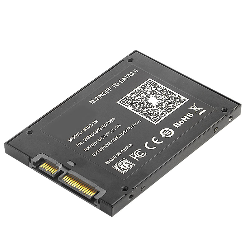 bejoy M2 M.2 NGFF转SATA接口移动固态硬盘盒 M.2 SSD转接盒 黑色