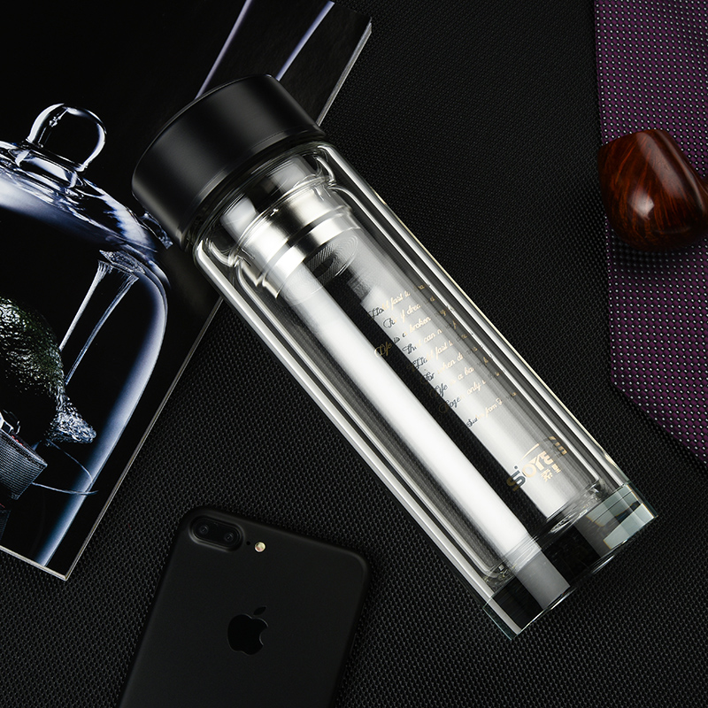 德国soyes索野水杯玻璃杯水晶杯高档双层泡茶杯防烫保温车载刻字 雅致