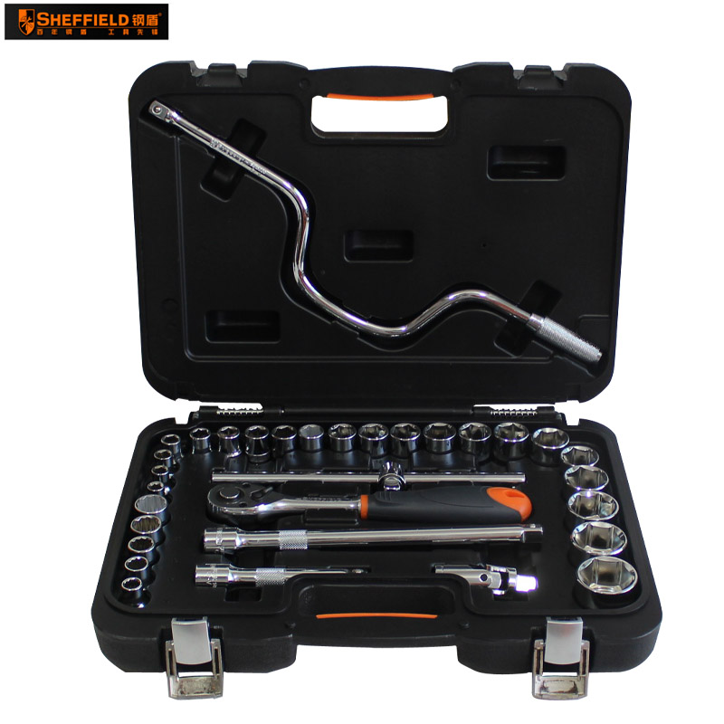 钢盾(sheffield) s010028 28件综合性组套 家用汽修组套 机修组