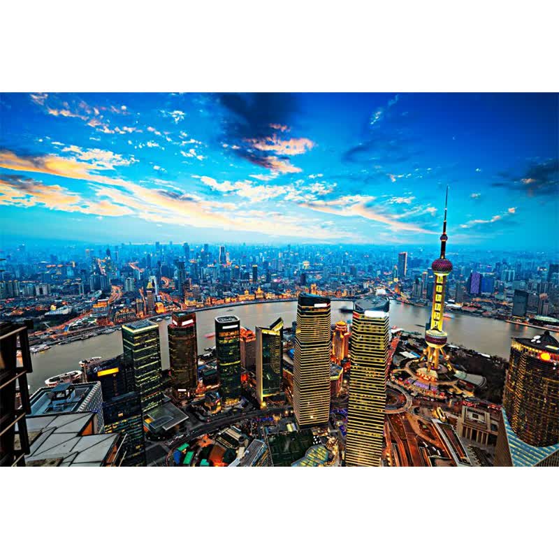 1000片木质拼图儿童玩具礼物世界著名浪漫风景城市建筑欧美中国上海