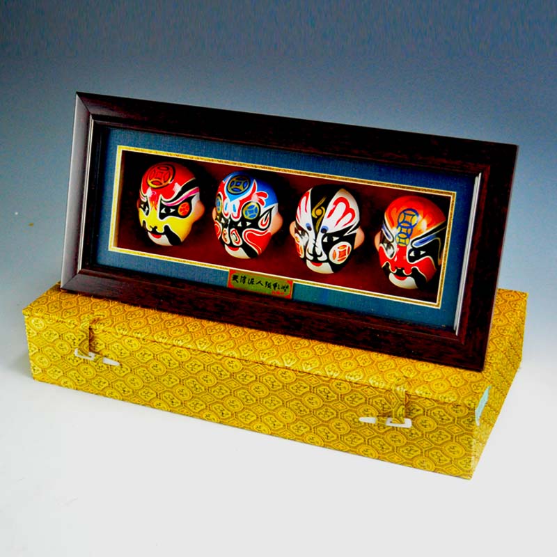 红泥坊泥人张京剧脸谱 产品名《招宝进财》 中国风开业商务礼物会议礼品 招宝进财704(36*17*5cm)