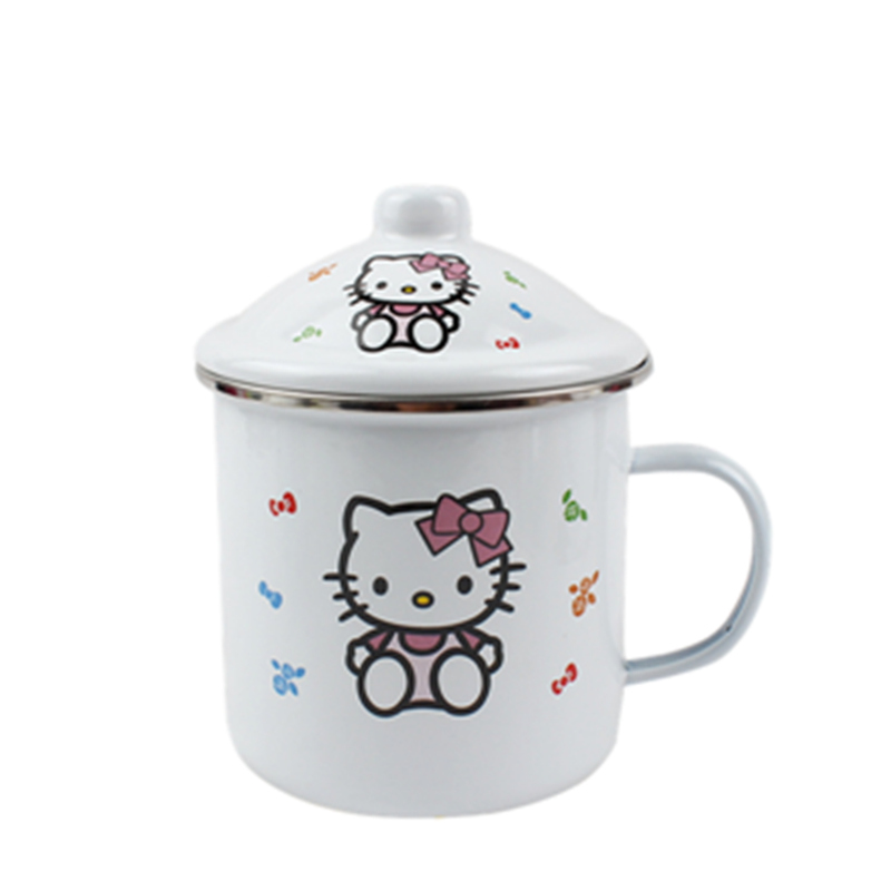 猫咪图案 10cm 搪瓷杯