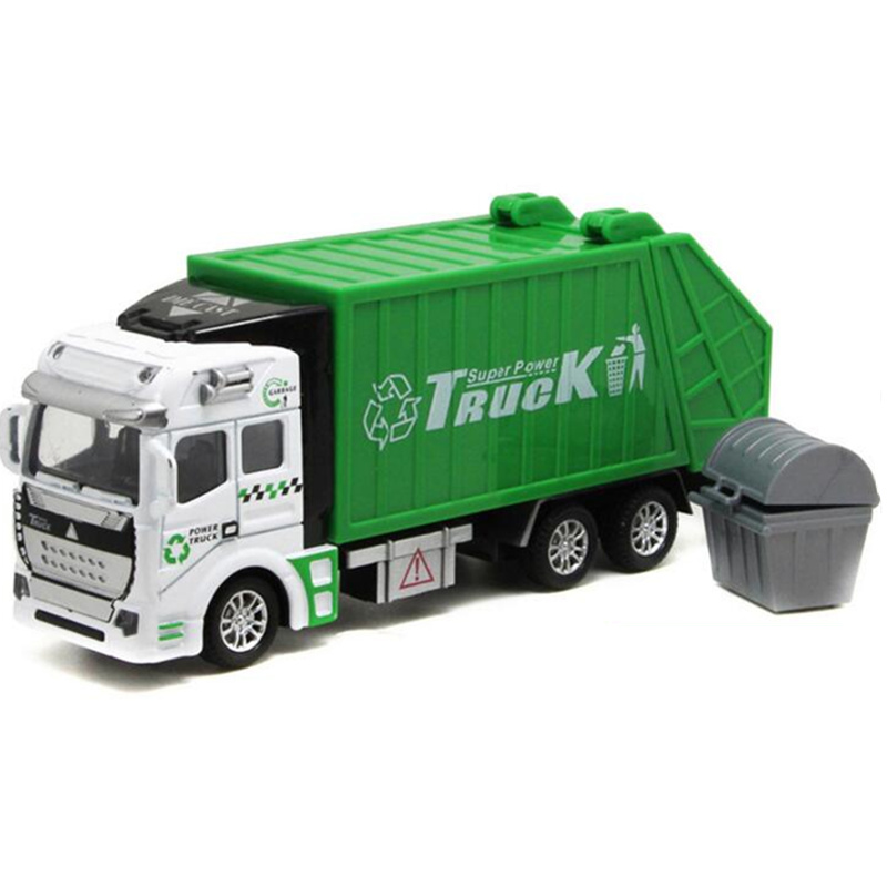 凌速儿童回力玩具车合金车仿真模型1:48回力环卫垃圾车运输车玩具汽车 垃圾车