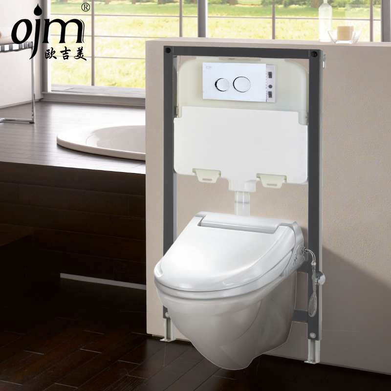 欧吉美 挂墙式马桶隐藏式水箱 嵌入落地坐便器壁挂隐蔽冲水箱 马桶