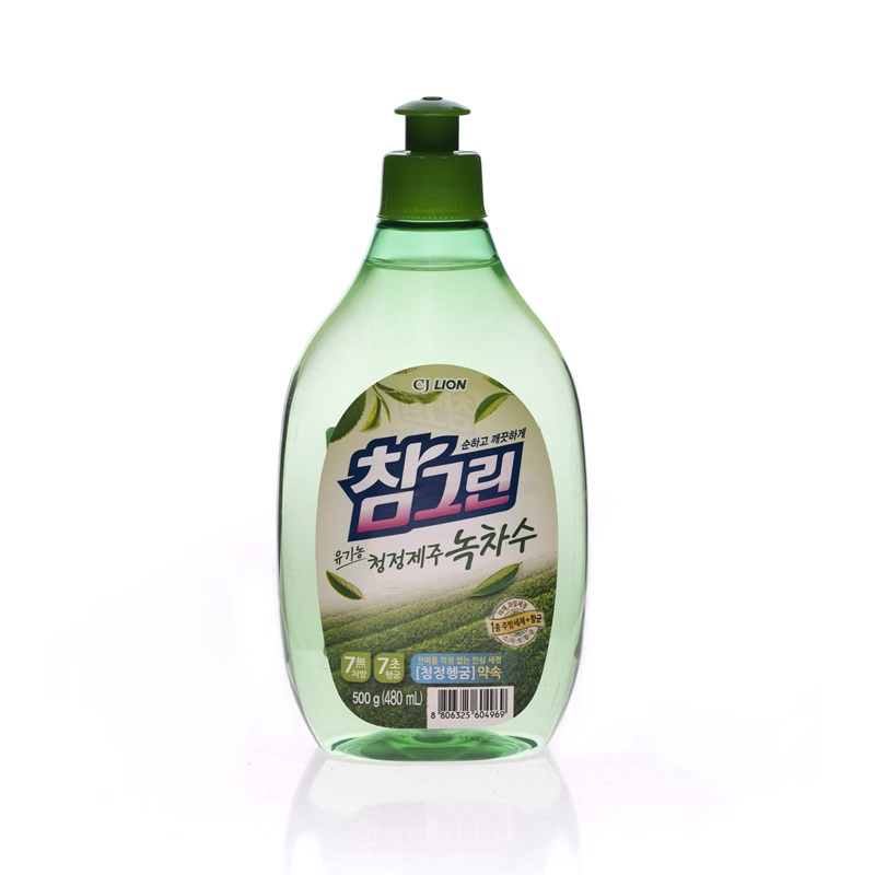 韩国狮王 常绿秀手绿茶洗涤剂500g 厨具果蔬洗洁精 护肤不伤手(韩国进口)