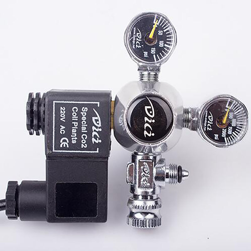 迪茨co2减压阀电磁双表草缸二氧化碳建设钢瓶大双表小单表电磁阀单表02 02 虎窝购