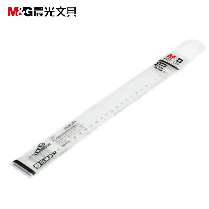 晨光文具直尺子办公型直尺绘图制图工具学生绘图文具塑料透明 96005(30cm) 1把