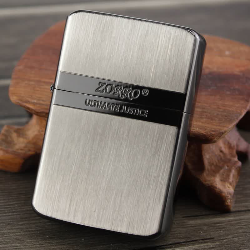 zorro 佐罗煤油黄铜打火机创意个性超薄防风定制刻字diy送男友生日