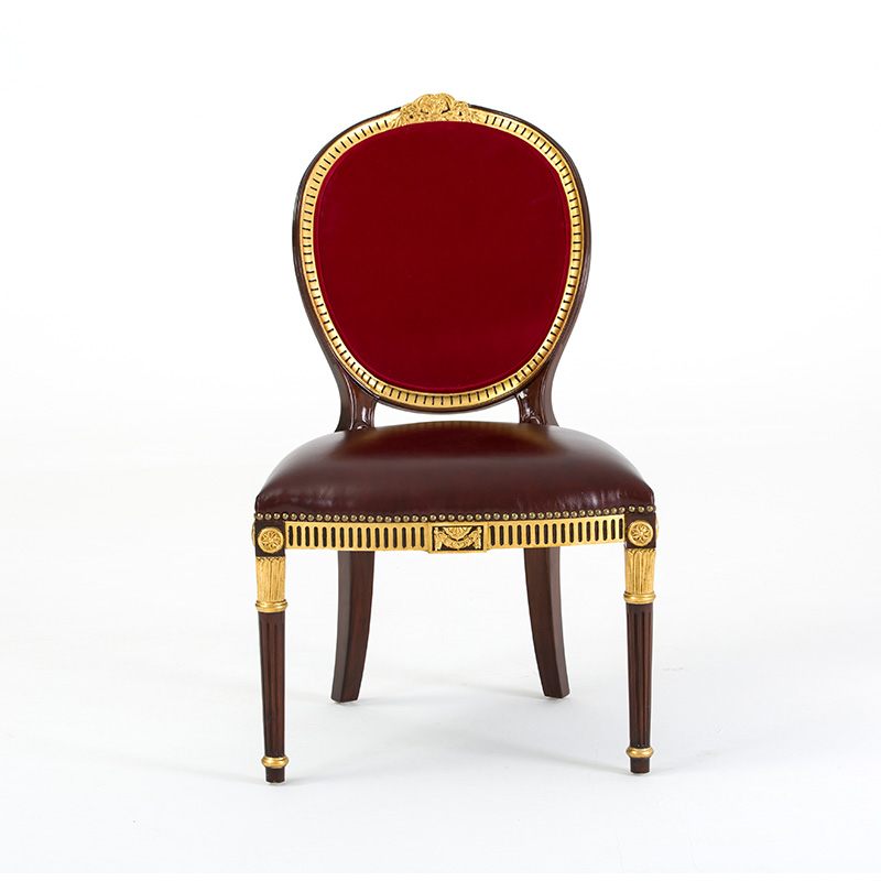 欧界(oujie) 金其利欧式家具 欧式餐厅 实木餐椅英式无扶手餐椅英式