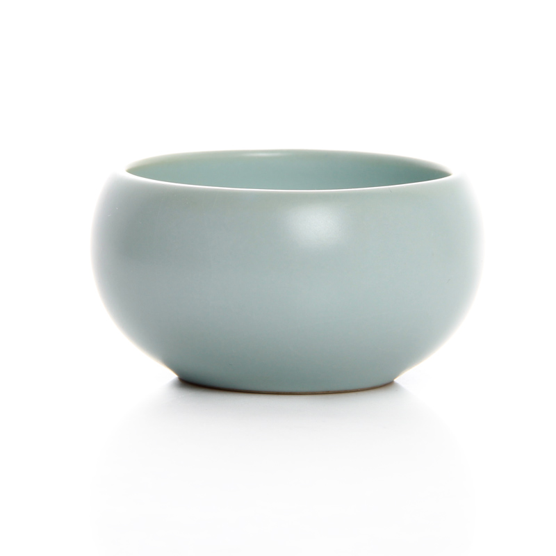 万园琦汝窑汝瓷手工陶瓷开片禅定双色巧云个人品茗功夫茶杯陶瓷茶杯