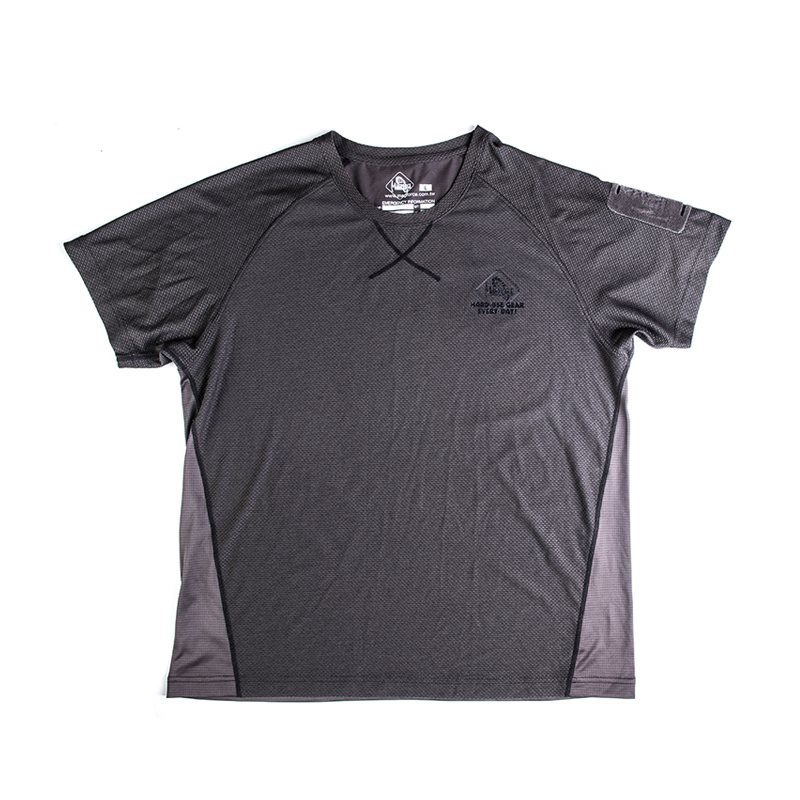 麦格霍斯c0112夏季新品速干运动户外登山骑行透气t恤 狼棕灰色 m