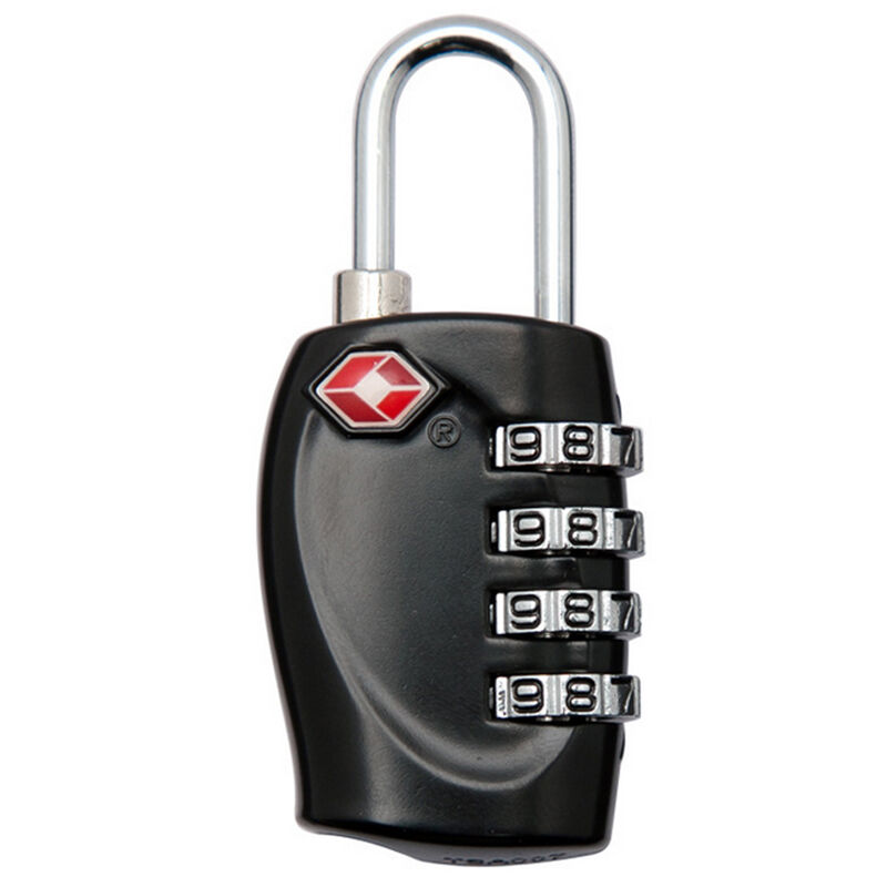 cool bell拉杆箱锁行李箱密码挂锁安全出国TSA安检密码锁 箱包小锁抽屉柜锁 黑色