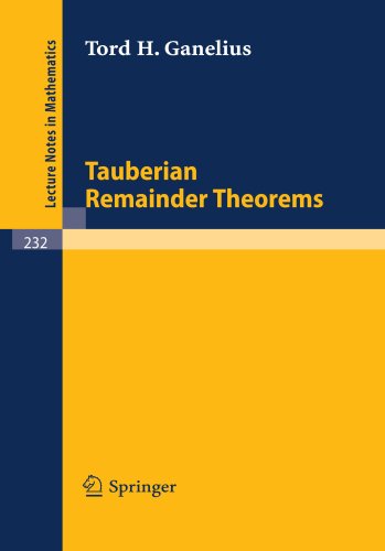 【预订】tauberian remainder theorems