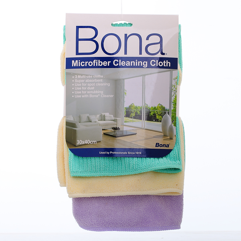 博纳（BONA）细纤维抹布吸水不掉毛清洁布去污毛巾厨房卫浴木质家具清洁毛巾 三合一毛巾