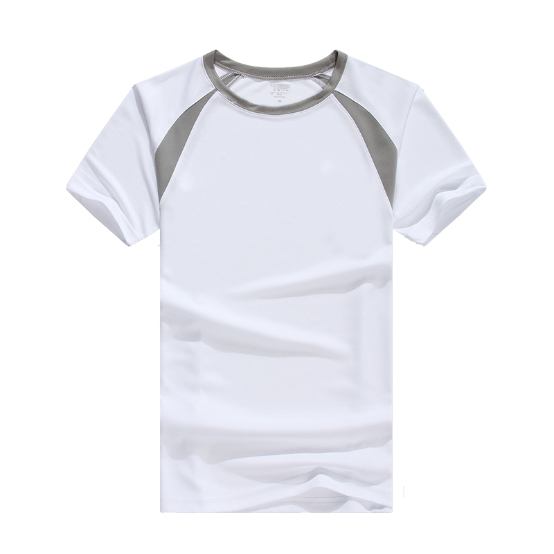 运动速干T恤定制户外活动文化广告衫印LOGO定做速干衣圆领短袖班服工作服体能训练健身服印字 白色 XL