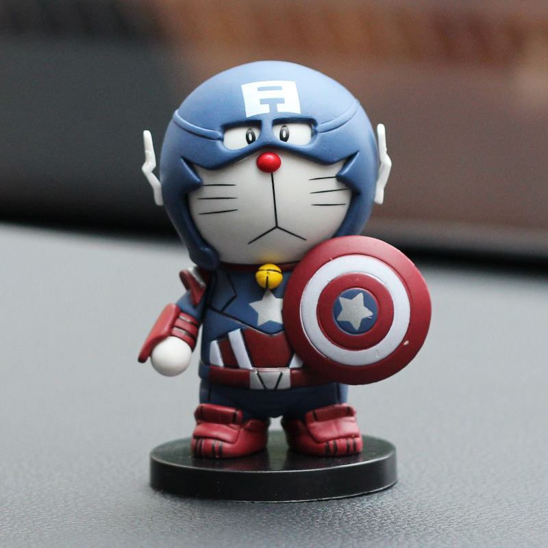 机器猫 钢铁侠 蝙蝠侠 汽车车载车内饰品摆件创意玩具手办 美国队长