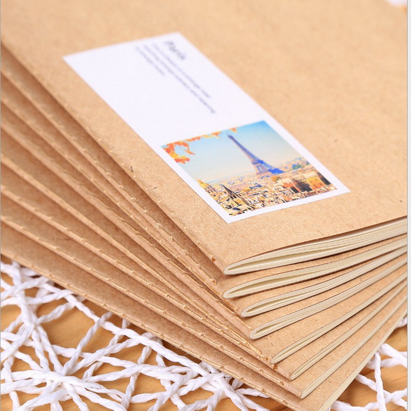 欧知哲记事本 牛皮纸封面车线本 笔记本 1本 21*14cm