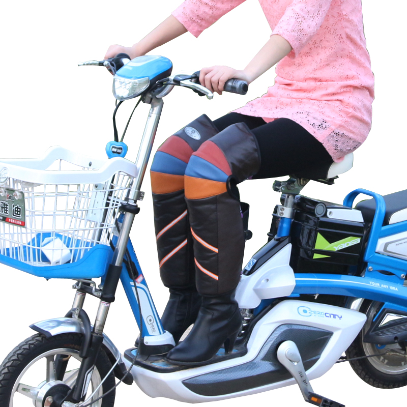 好乐宝(haolebao)电动车护膝摩托车护膝彩条纹中款彩色护膝 护膝