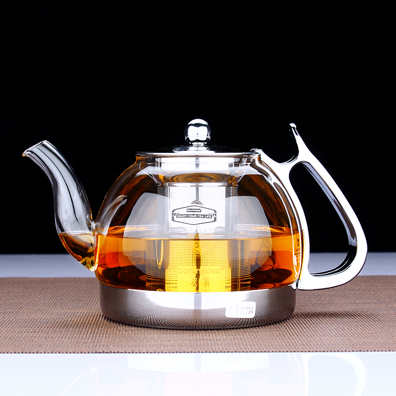 borunHOME耐热玻璃茶壶电磁炉煮茶壶煮水壶耐高温煮茶器花茶壶 1000ML单壶