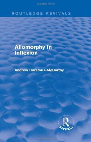 【预订】allomorphy in inflexion (routledg